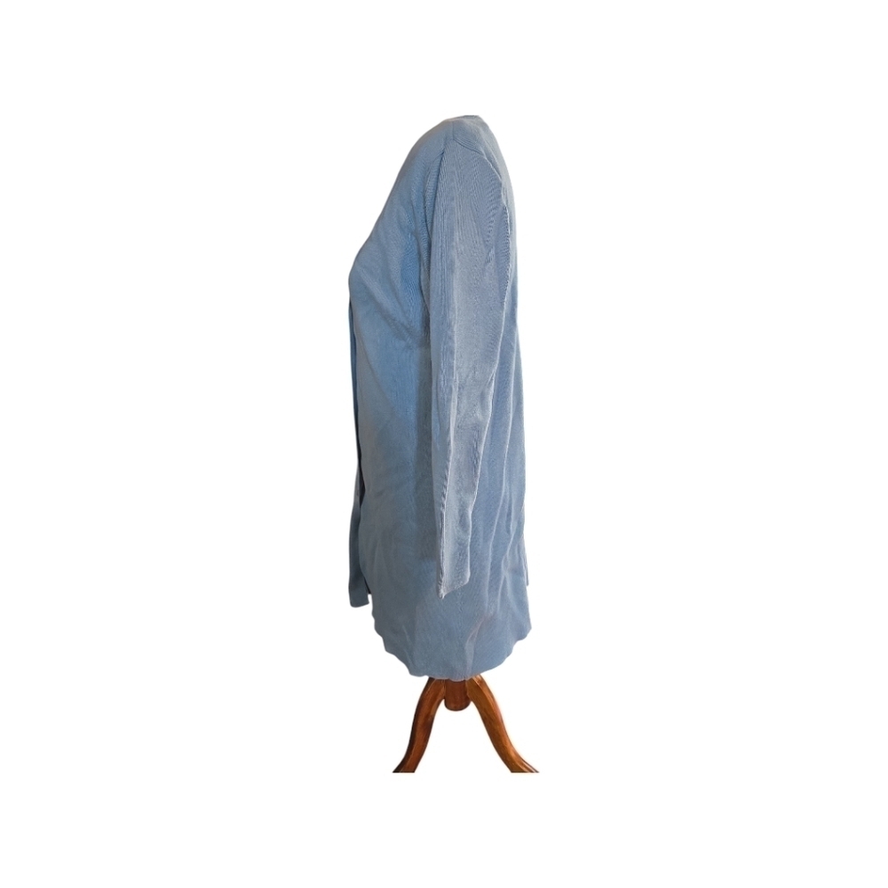 Talbots Petites Long Cardigan and Shirt Baby Blue - Picture 2 of 12